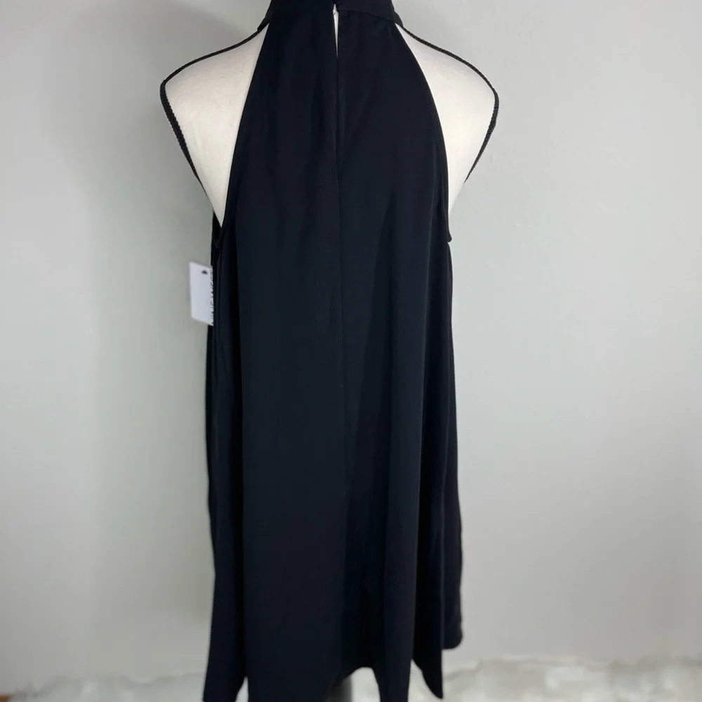 Nine West Womens Mock Neck Swing Mini Dress. Color Black. Size Medium NWT